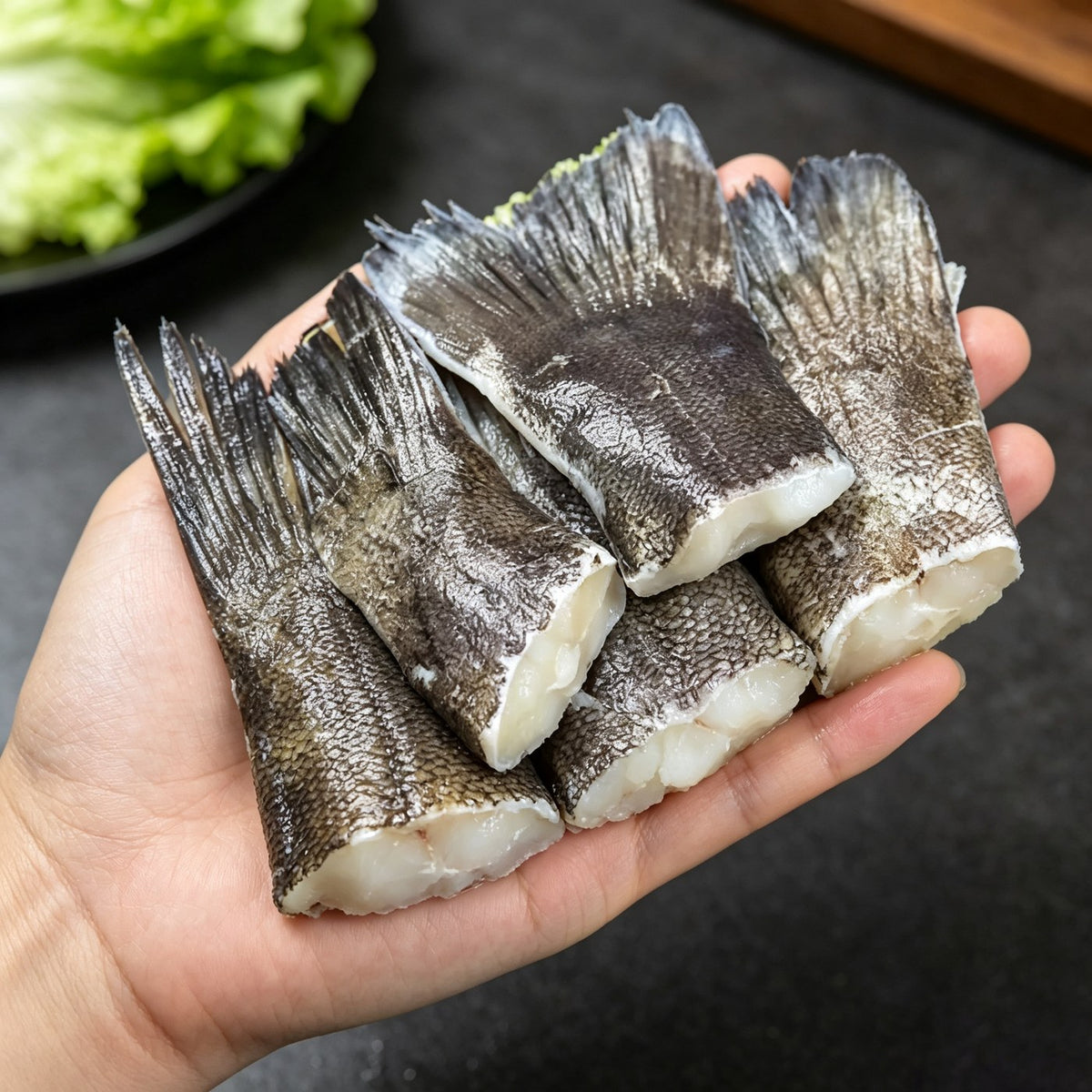 Cod Fish Tails, Skin-On